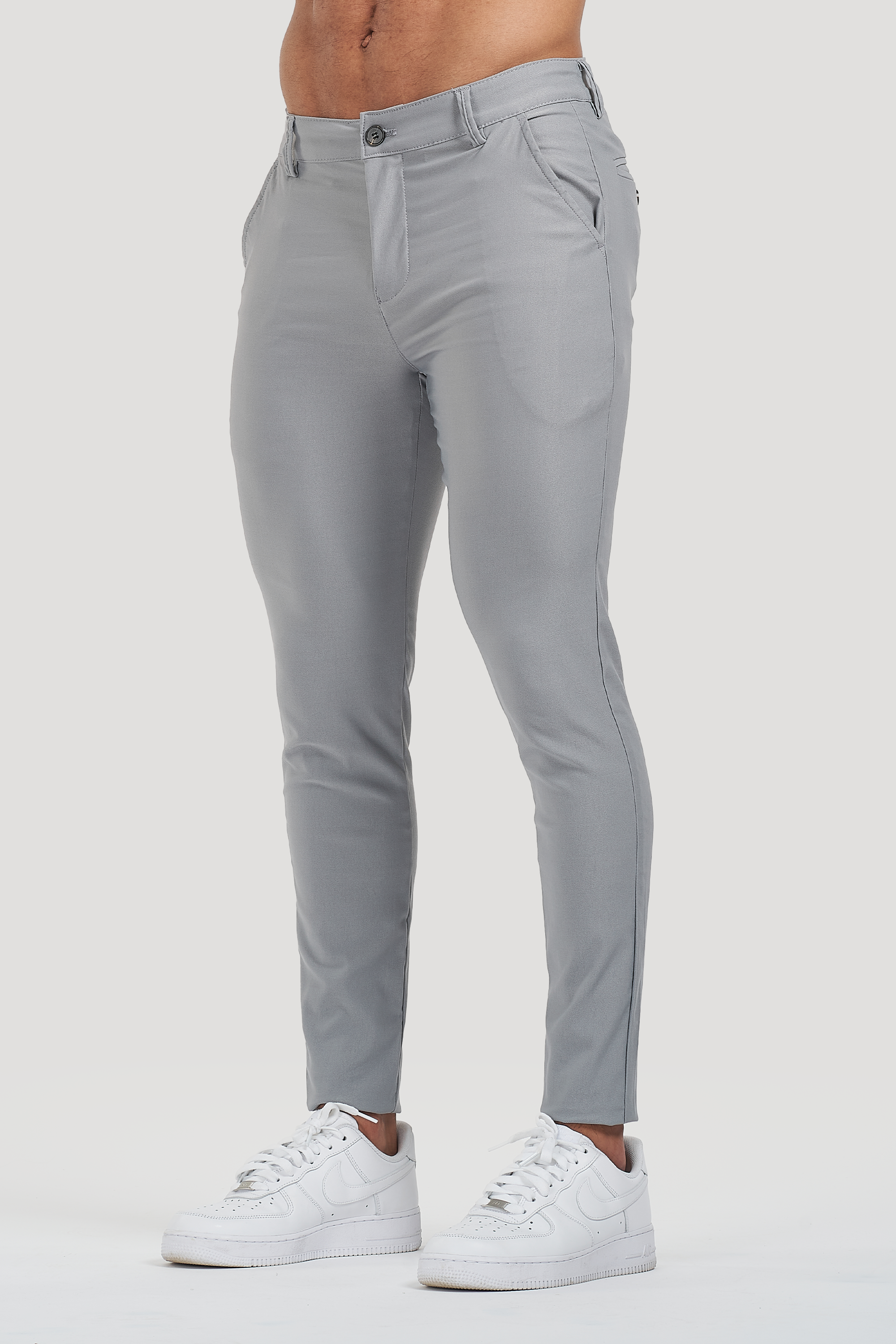 THE AVANI TROUSERS - LIGHT GREY