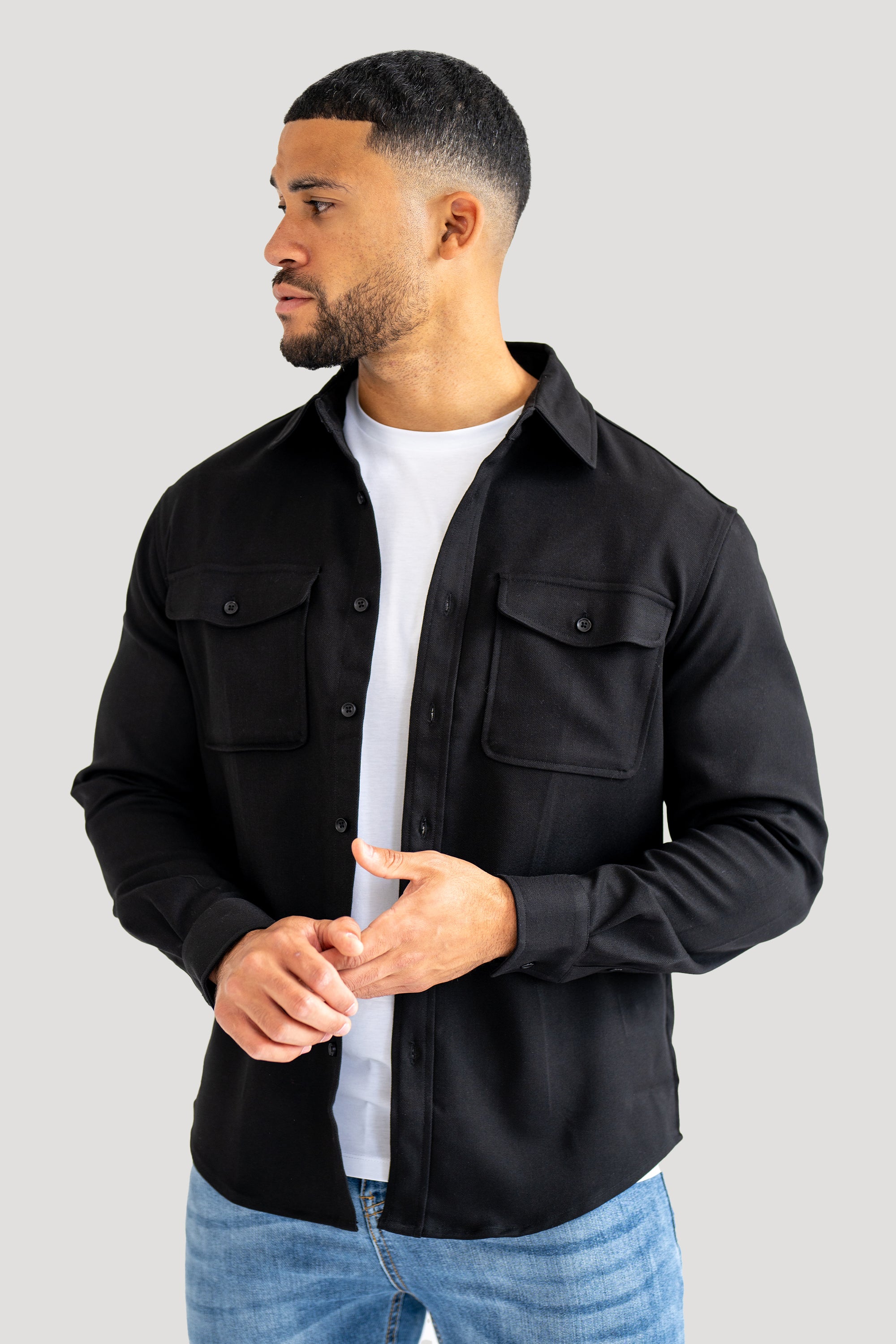 THE DANTE OVERSHIRT - BLACK