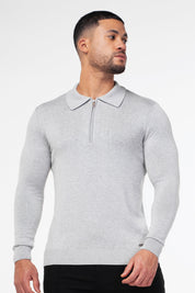 THE VIDA - LONGSLEEVE POLO - GREY