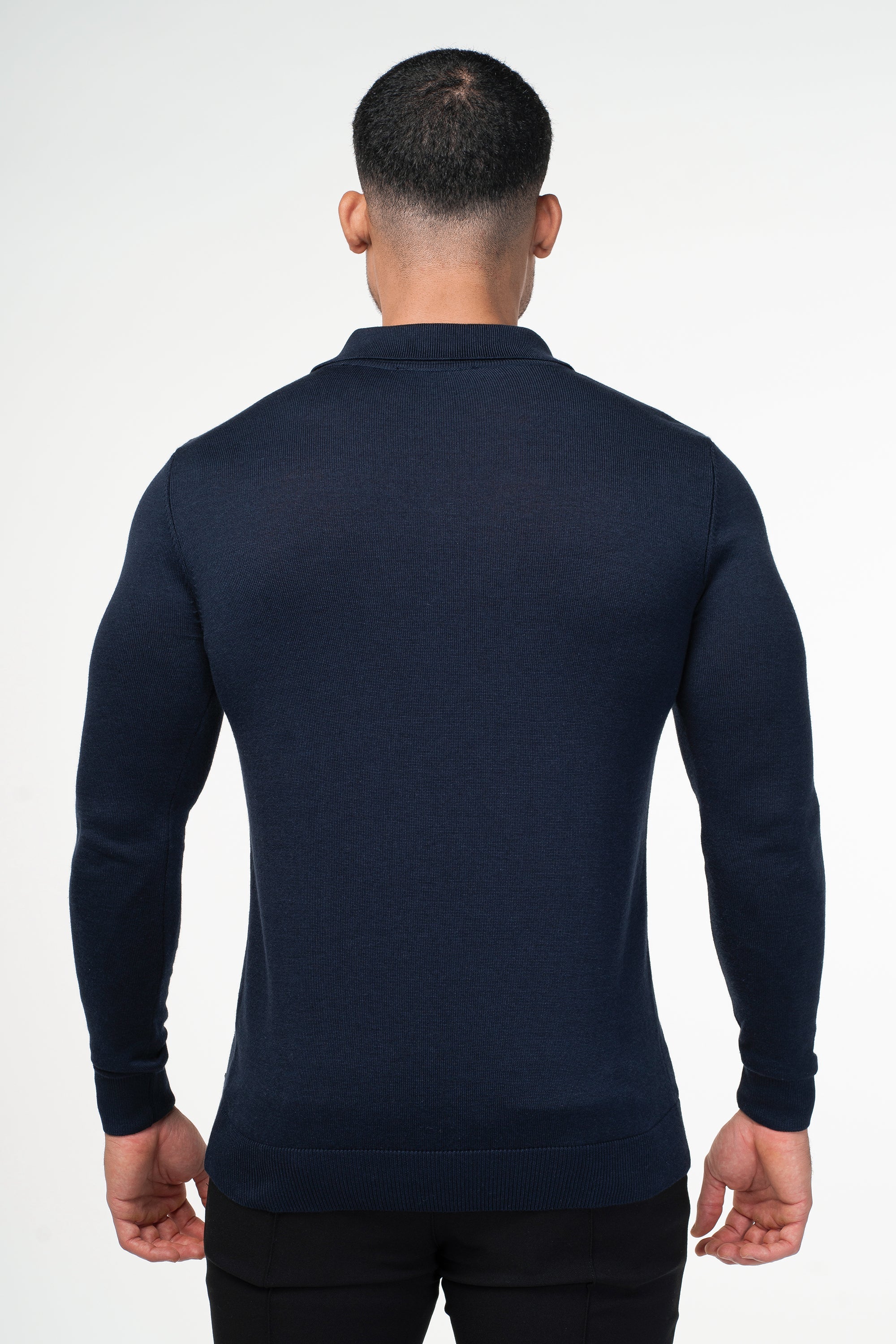 THE VIDA - LONGSLEEVE POLO - BLUE