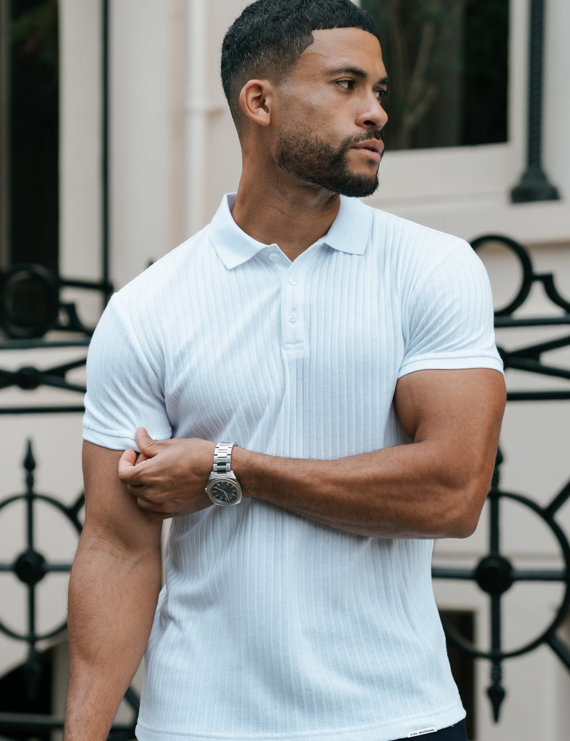 THE RIBBED SHORTSLEEVE POLO