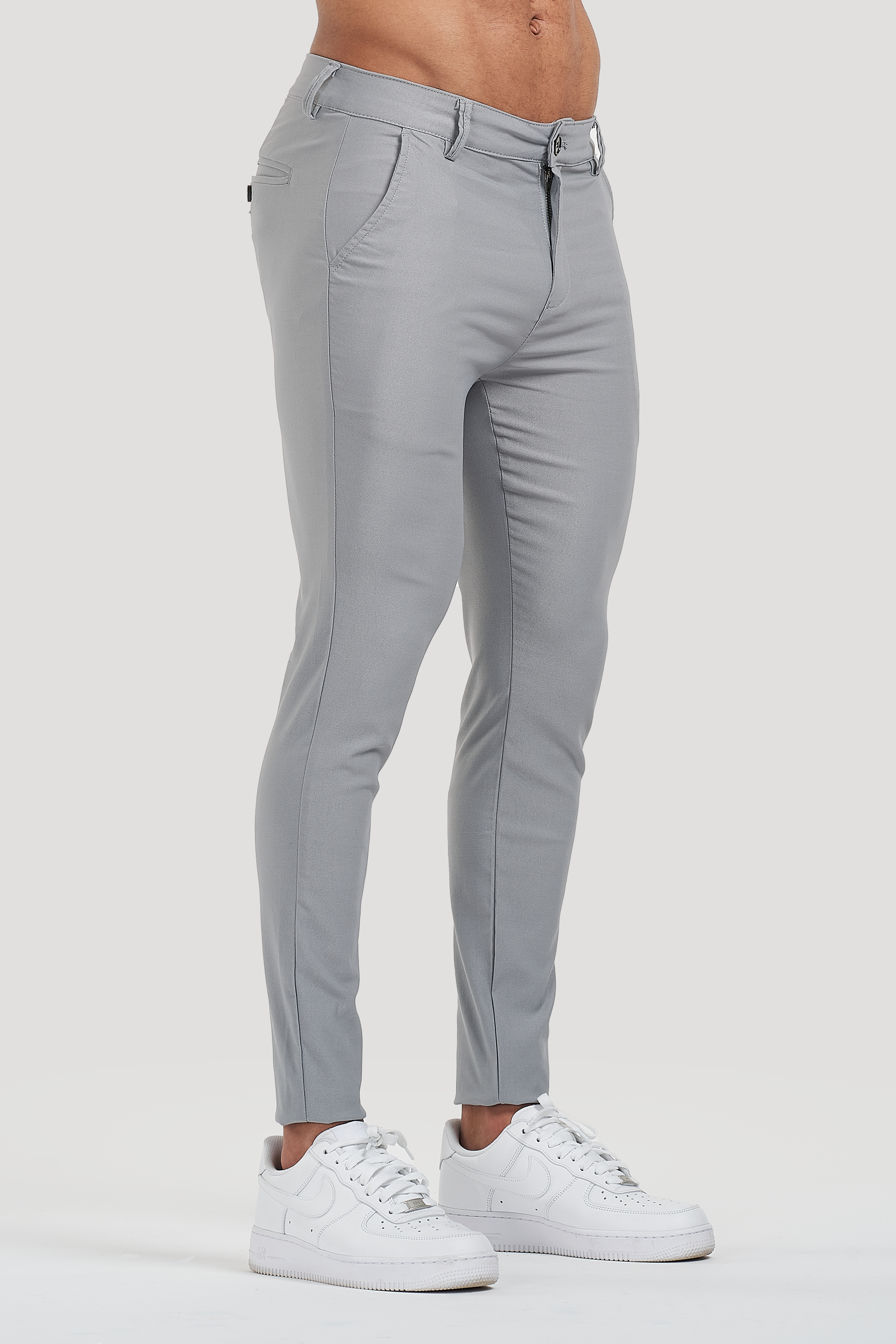 THE AVANI TROUSERS - LIGHT GREY