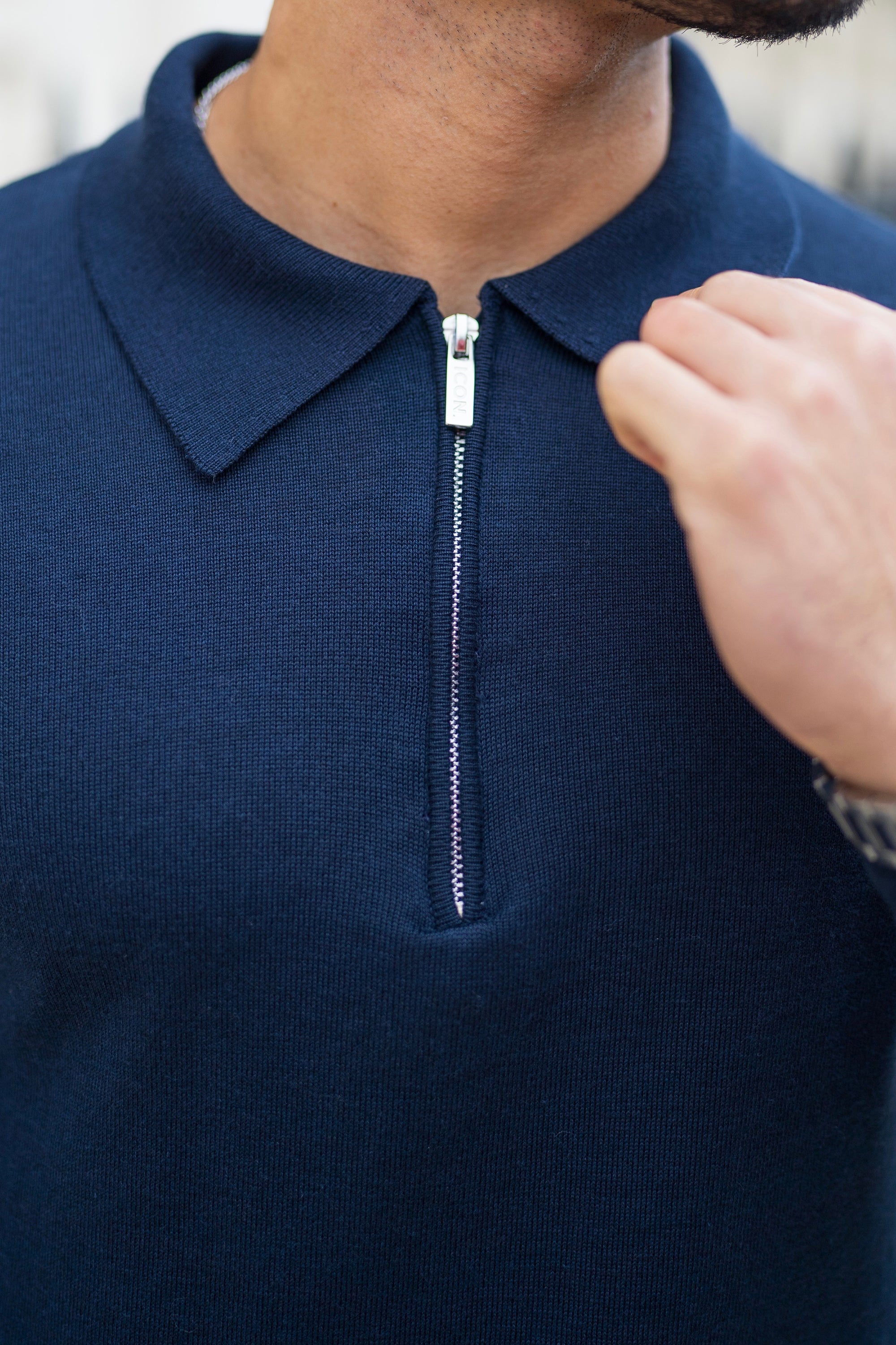 THE VIDA - LONGSLEEVE POLO - BLUE