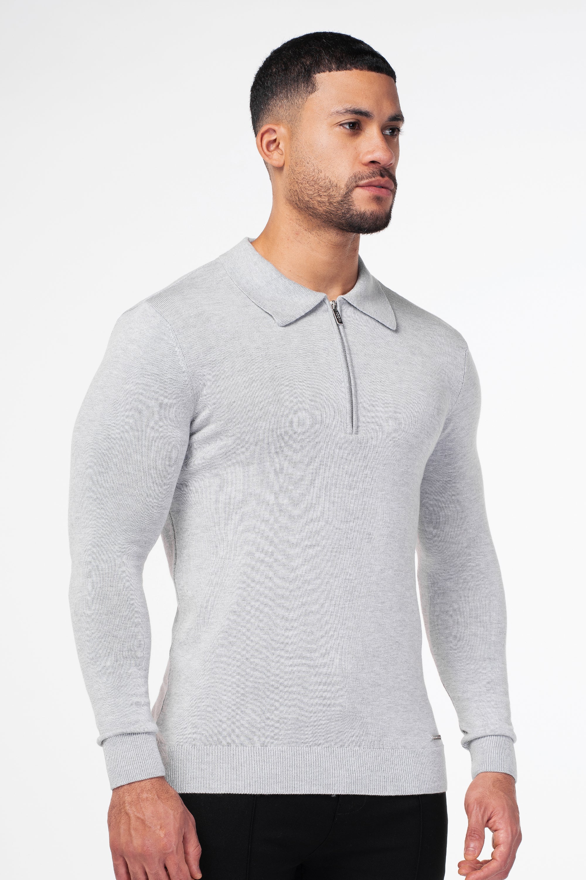 THE VIDA - LONGSLEEVE POLO - GREY