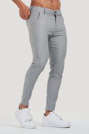 THE AVANI TROUSERS - LIGHT GREY