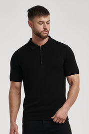 THE VIDA - SHORTSLEEVE POLO - BLACK