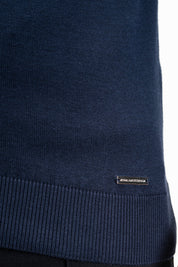 THE SANTONI FULL ZIP SWEATER - BLUE