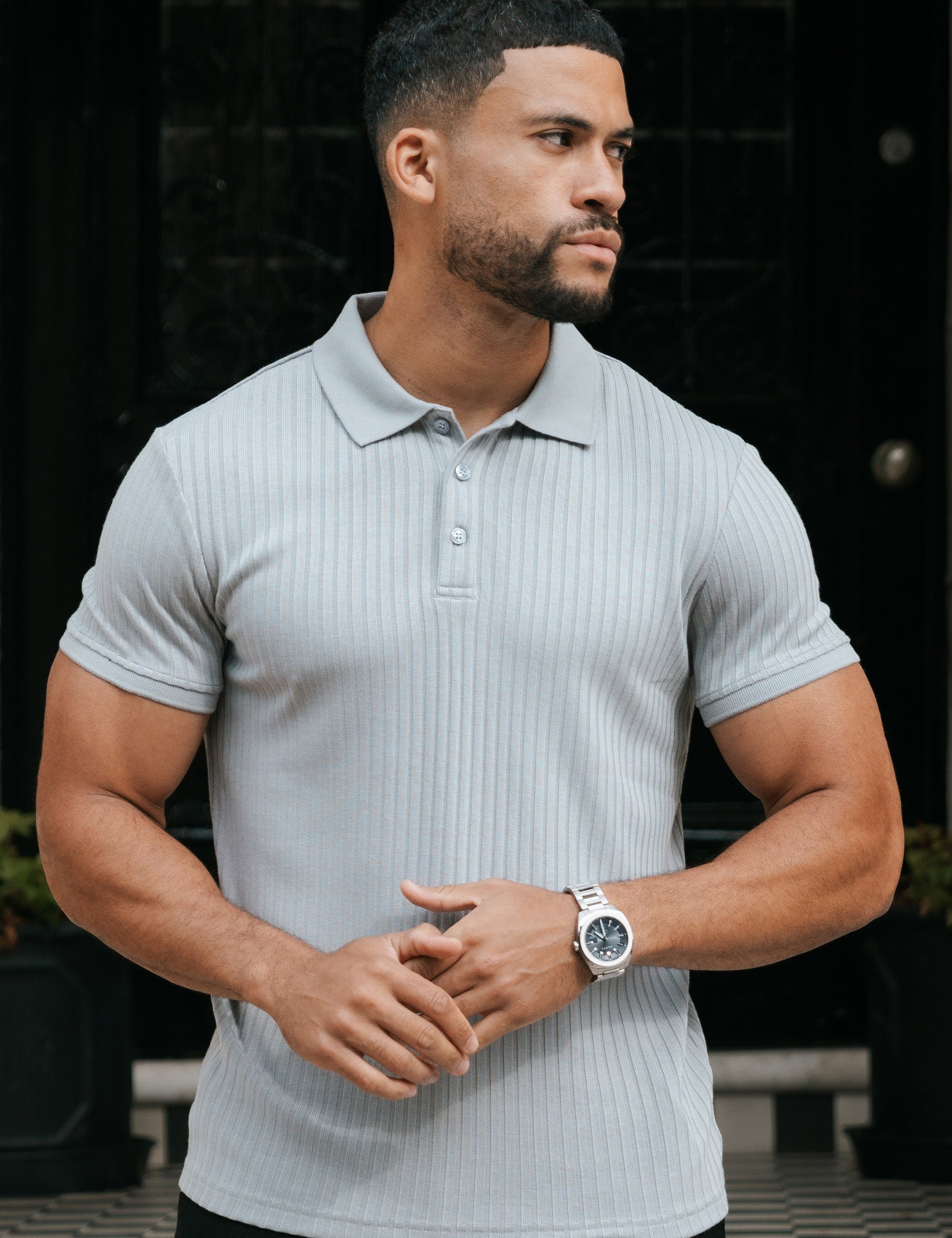 THE RIBBED SHORTSLEEVE POLO