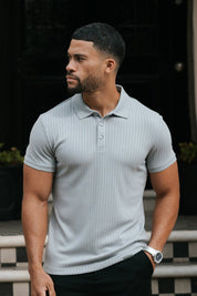 THE RIBBED SHORTSLEEVE POLO