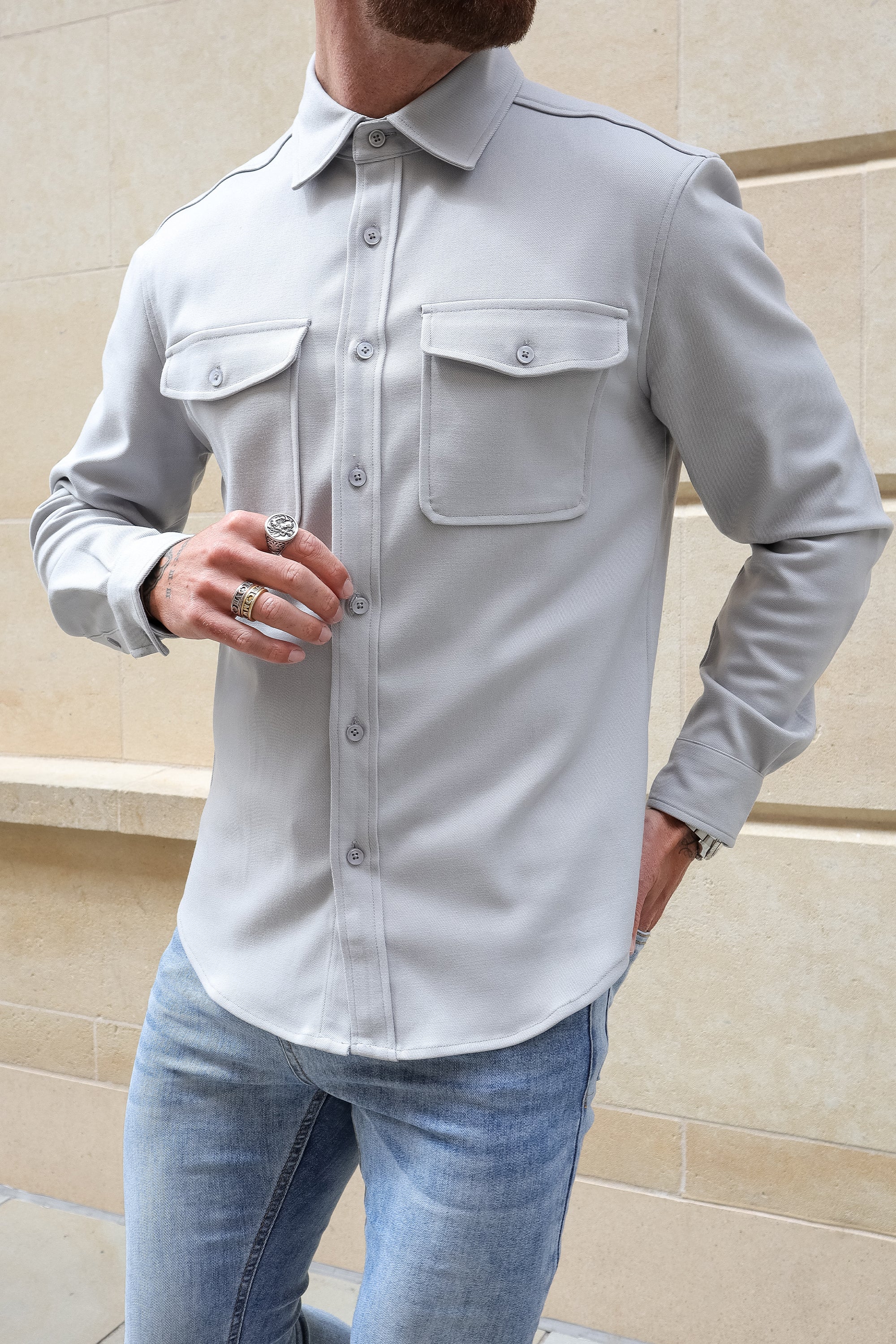 THE DANTE OVERSHIRT - GREY