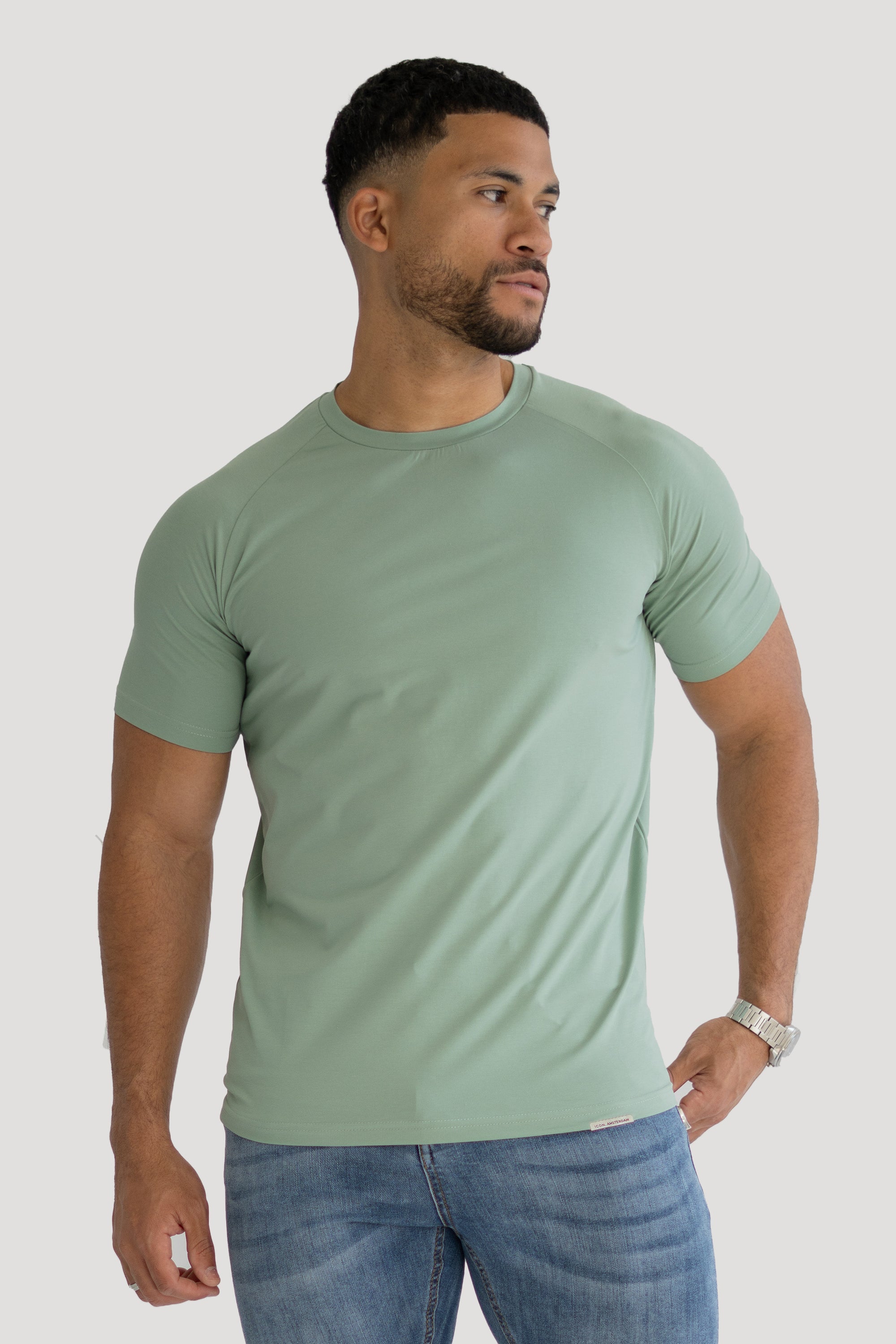 THE MUSCLE BASIC T-SHIRT - ICEBERG GREEN