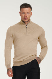 THE SANTONI HALF ZIP - IRISH CREAM