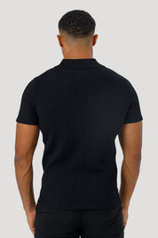 THE ALONSO SHORT SLEEVE POLO - BLACK