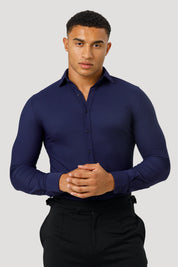 THE ATHLETIC STRETCH SHIRT - NAVY BLUE