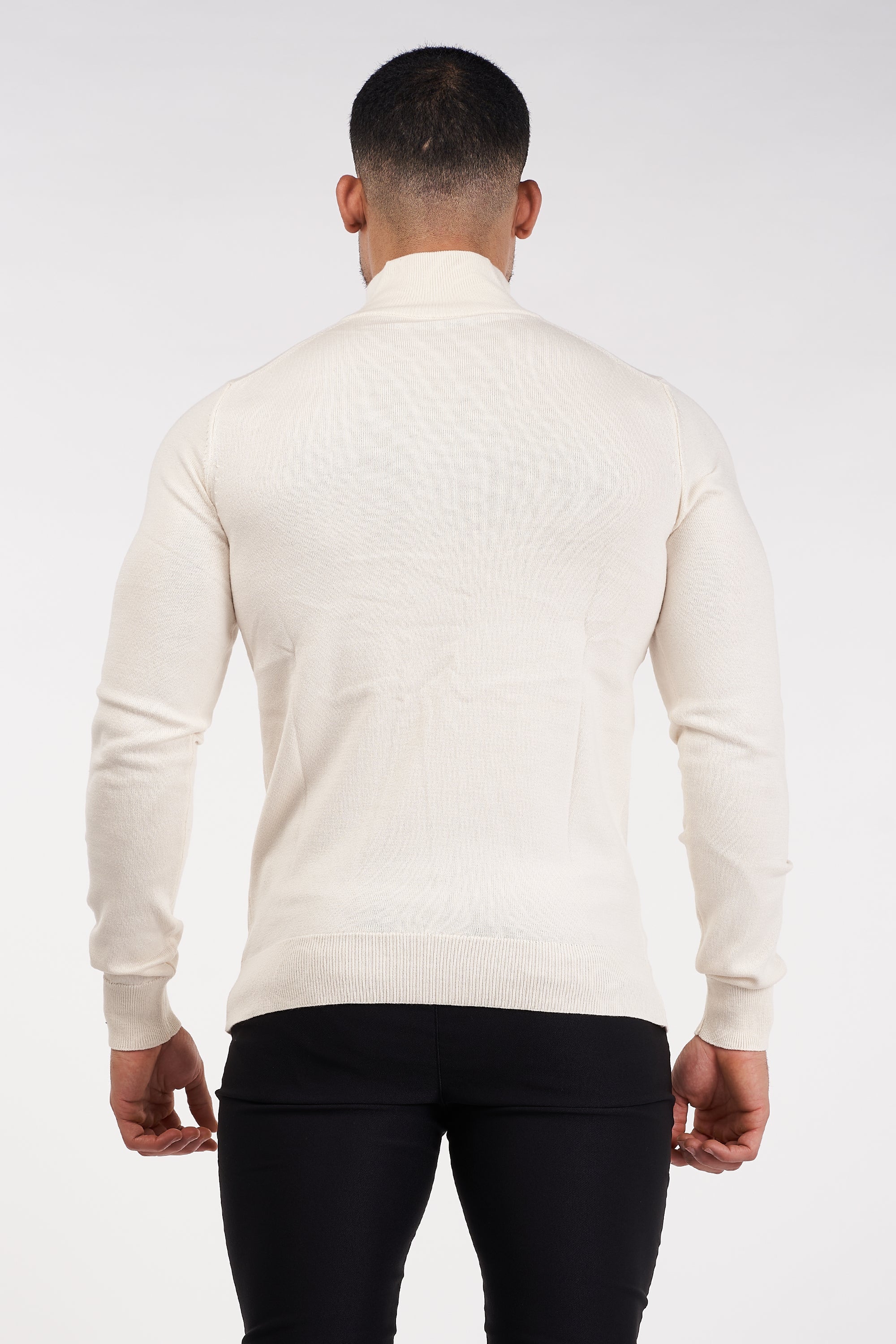 THE SANTONI - HALFZIP SWEATER - BEIGE