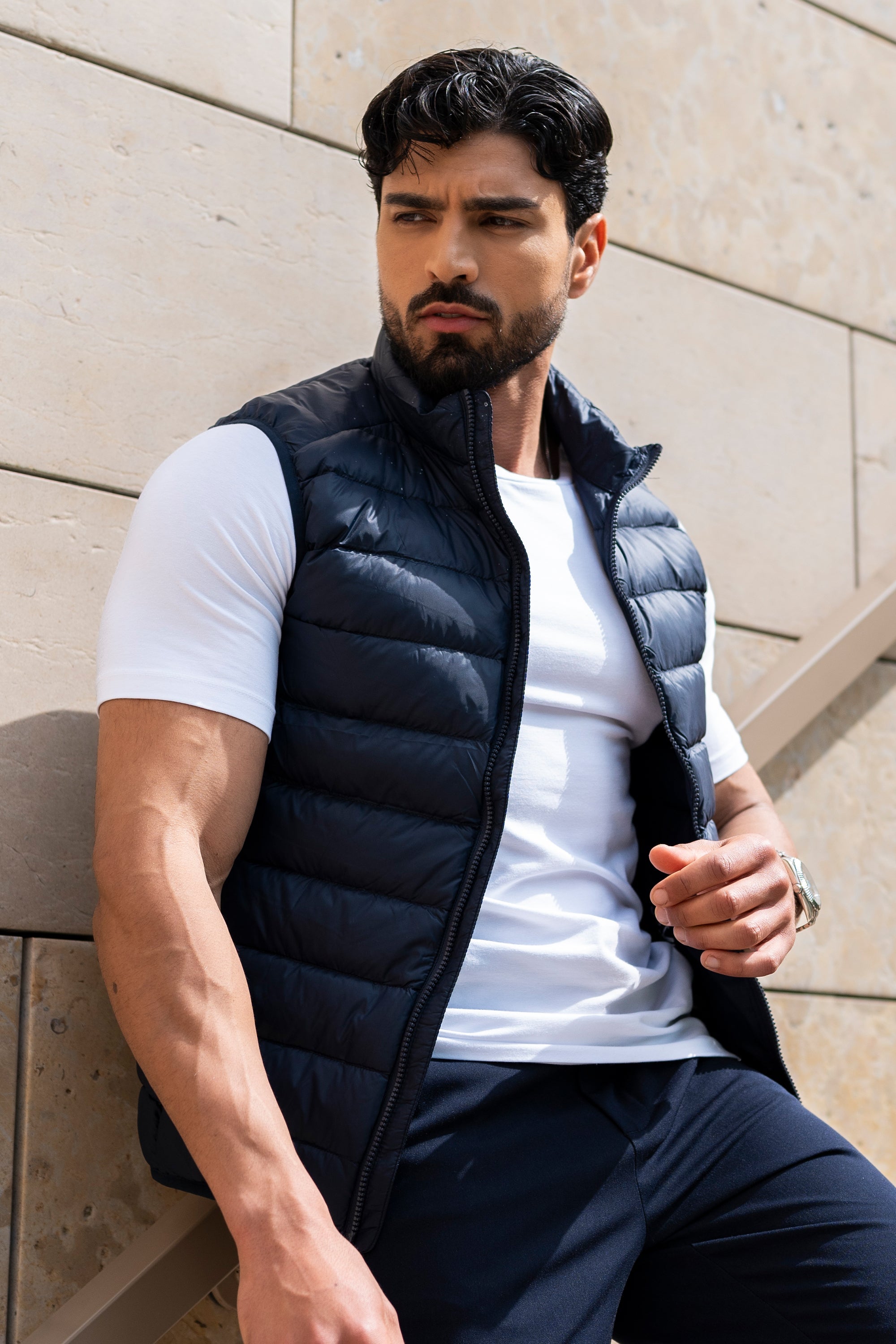 THE VERONA GILET - NAVY