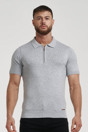 THE VIDA - SHORTSLEEVE POLO - GREY