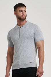 THE VIDA - SHORTSLEEVE POLO - GREY